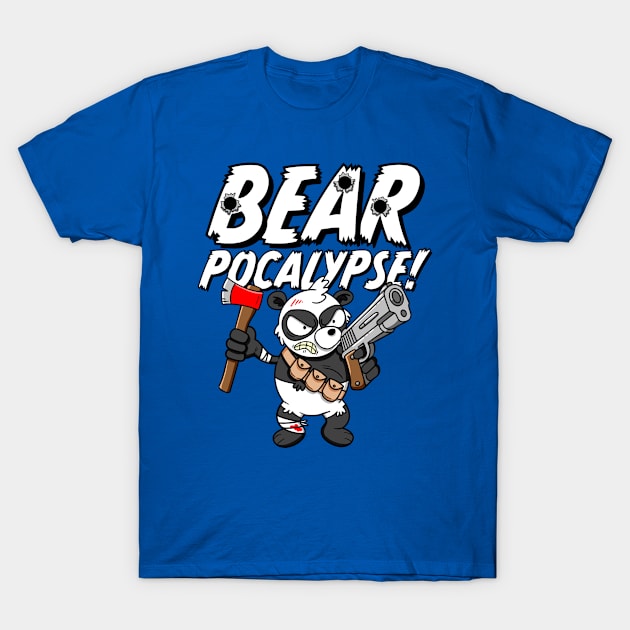 BEARPOCALYPSE! Brian the Badass Panda Survivor T-Shirt by LoveBurty